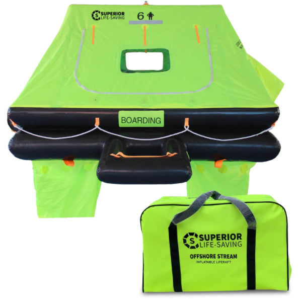 Liferaft - Superior Life-Saving ISO Wave Racer Liferaft, 4 - 8 Person