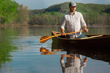 Load image into Gallery viewer, Man canoeing with the Merrimack Canoes Nessmuk Canoe Paddle