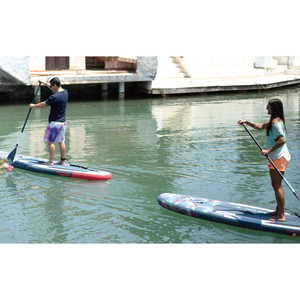 Inflatable Stand Up Paddleboard - Man and woman riding theAqua Marina City Loop 10'2" Inflatable Stand Up Paddle Board 
