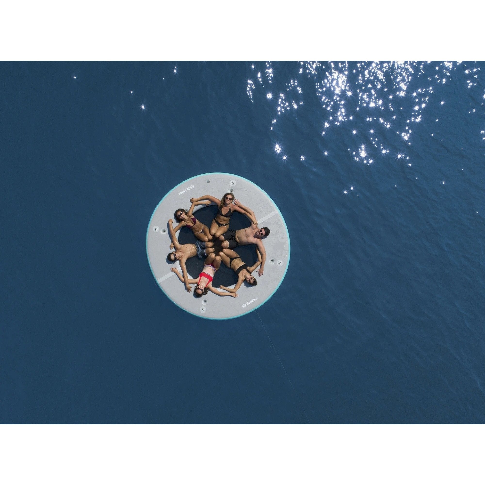 Platform - Solstice Watersports Inflatable 10' X 10' X 8"  Circular Mesh Dock 38100