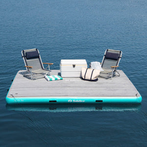 Platform - Solstice Watersports Luxe Tract Dock 10' X 8' X 8" 38810 With Cooler  And 2 Chairs