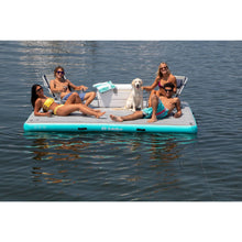 Load image into Gallery viewer, Platform - Solstice Watersports Luxe Tract Dock 10&#39; X 8&#39; X 8&quot; 38810 With 4 Adults A Dog And Cooler Aboard