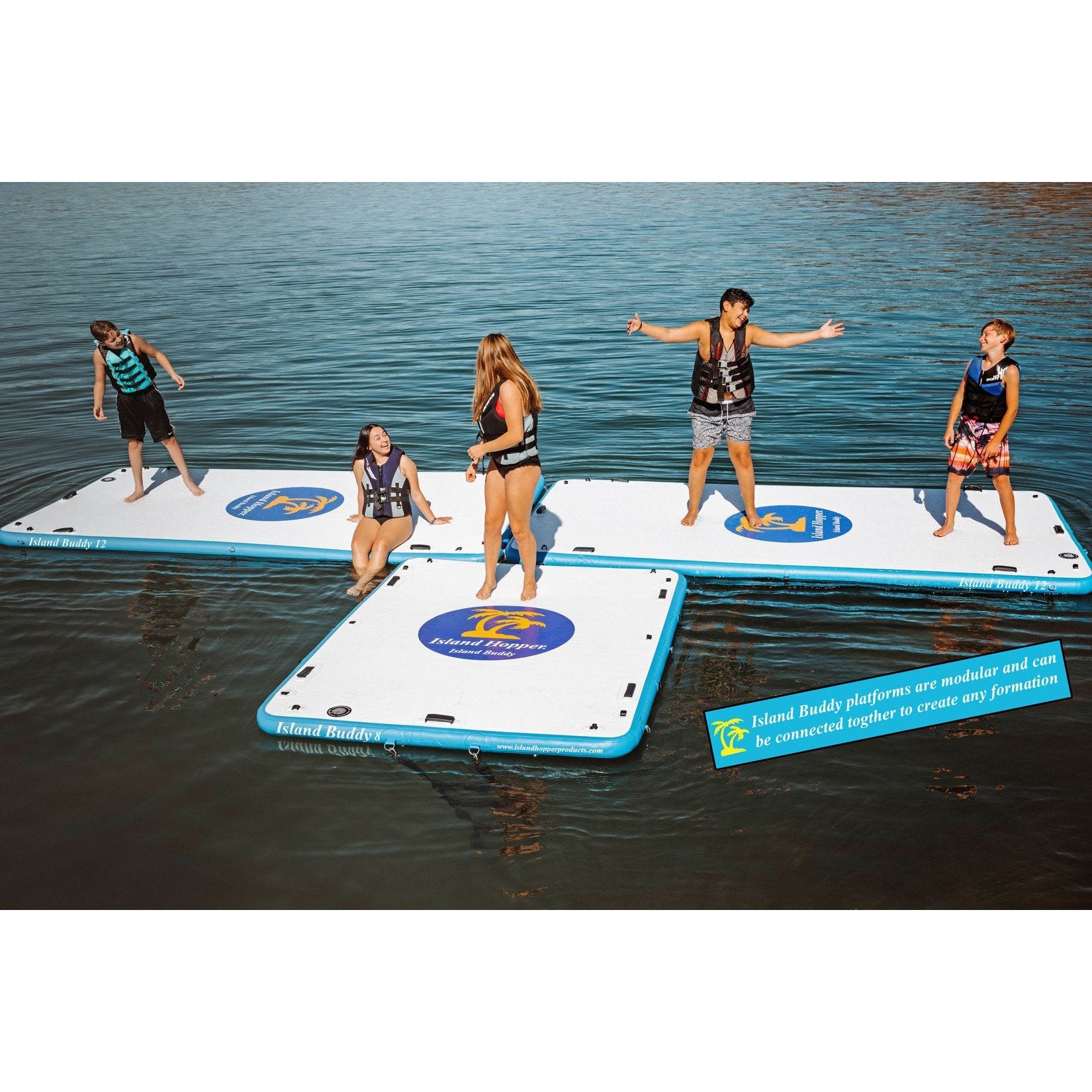 Platforms/Mats - Island Hopper 12'X6'  Island Buddy Water Platform & Dock  IHBUDDY12