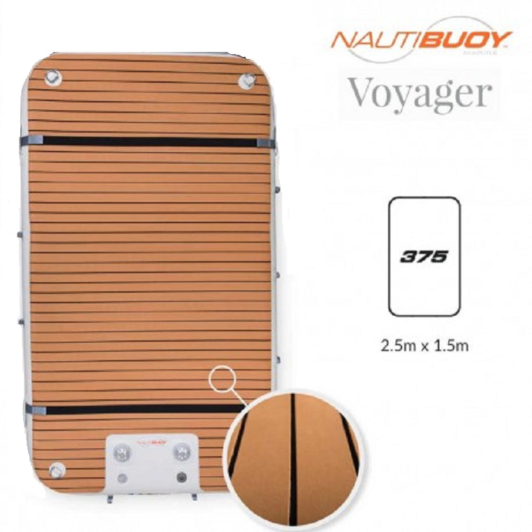 Platforms/Mats - NautiBuoy 375 Voyager Teak 8'2" Platform