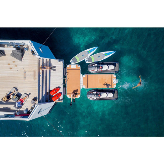 Platforms/Mats - NautiBuoy 525 Voyager Teak 11'6"  Platform