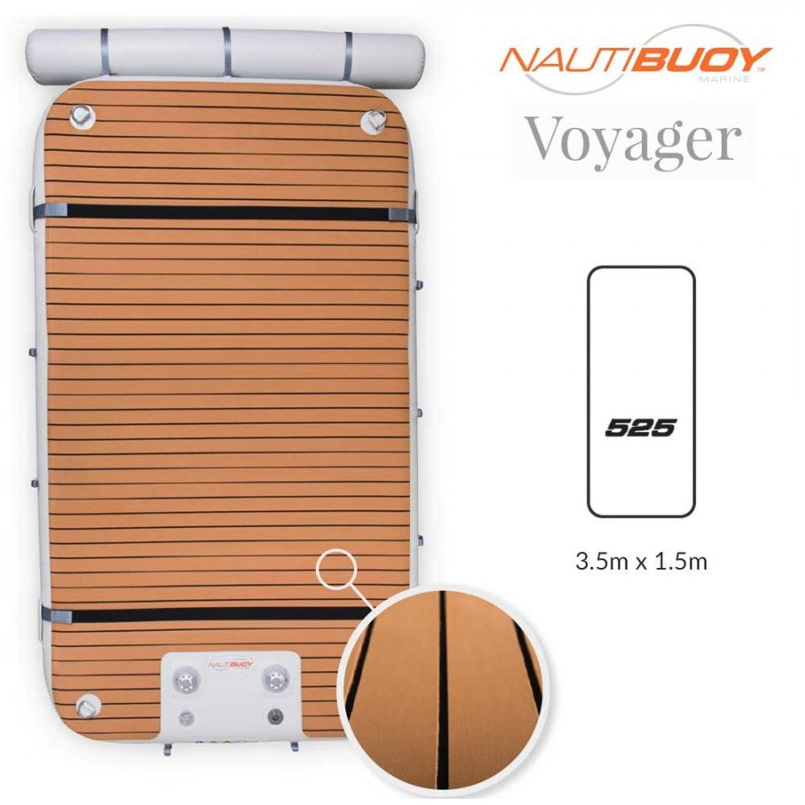 Platforms/Mats - NautiBuoy 525 Voyager Teak 11'6"  Platform
