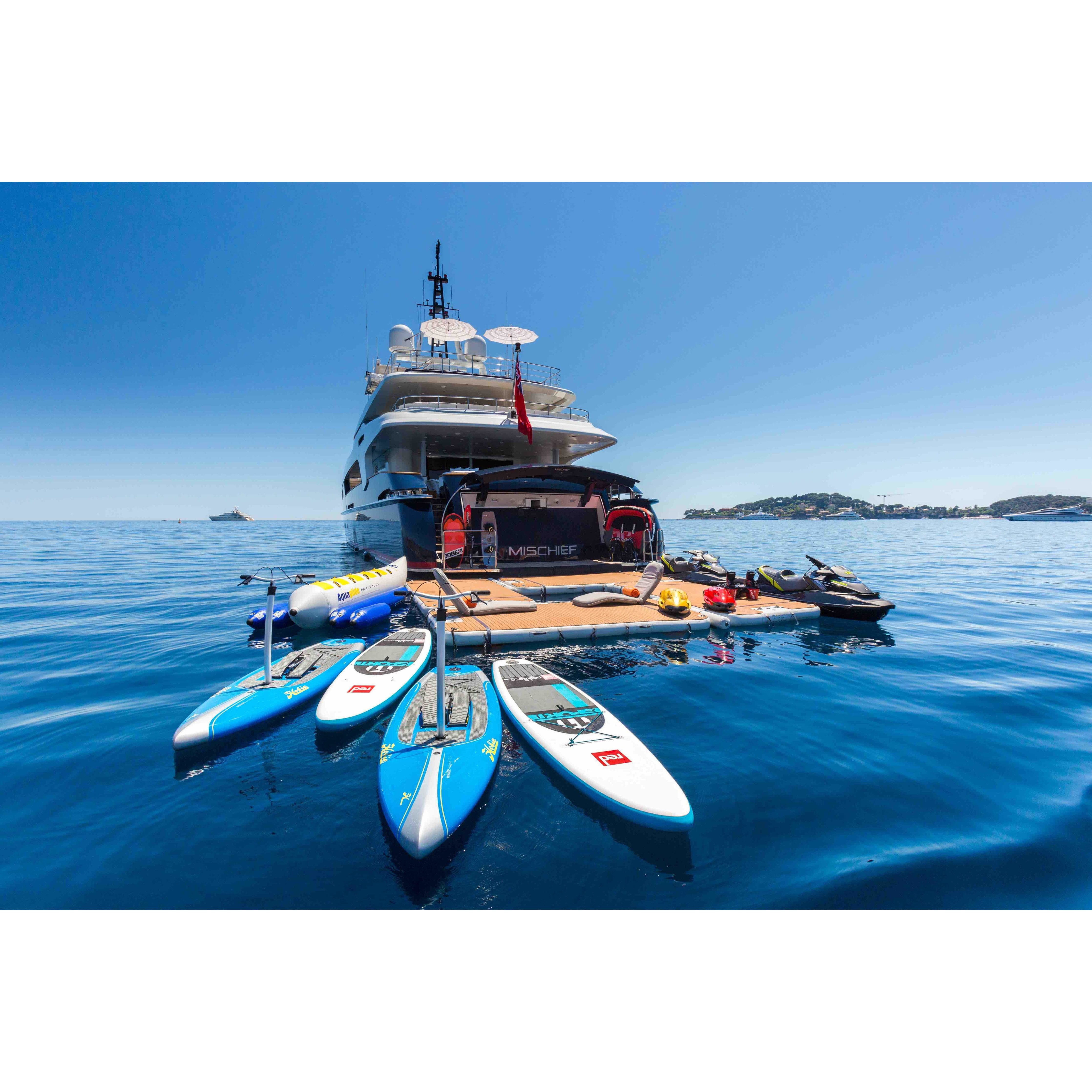 Platforms/Mats - NautiBuoy 525 Voyager Teak 11'6"  Platform