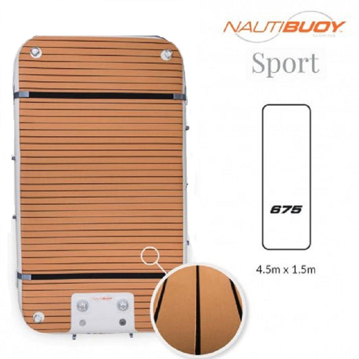 Platforms/Mats - NautiBuoy 675 Sport Teak 14'9" Platform