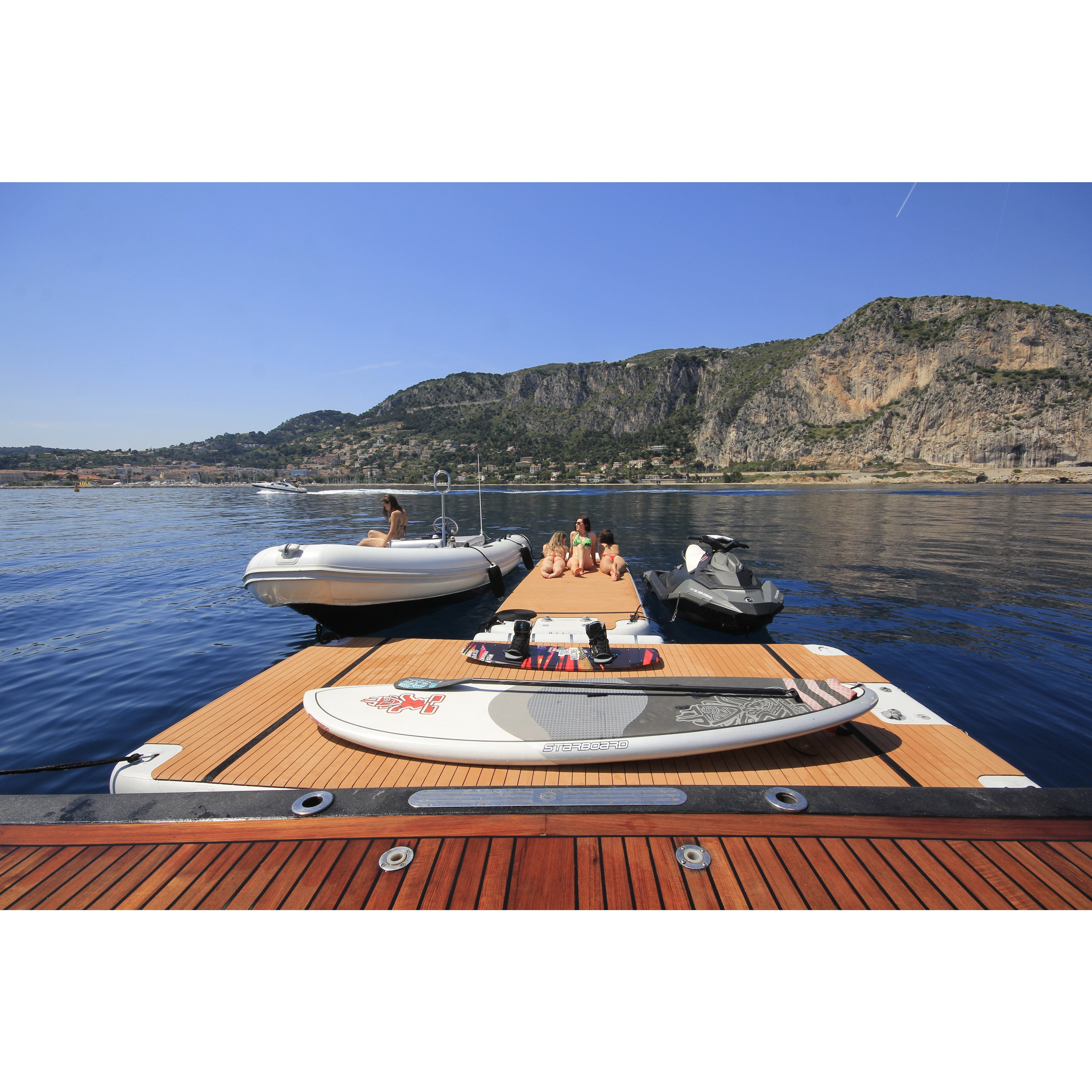 Platforms/Mats - NautiBuoy 800 Sport Teak 13'1" Platform