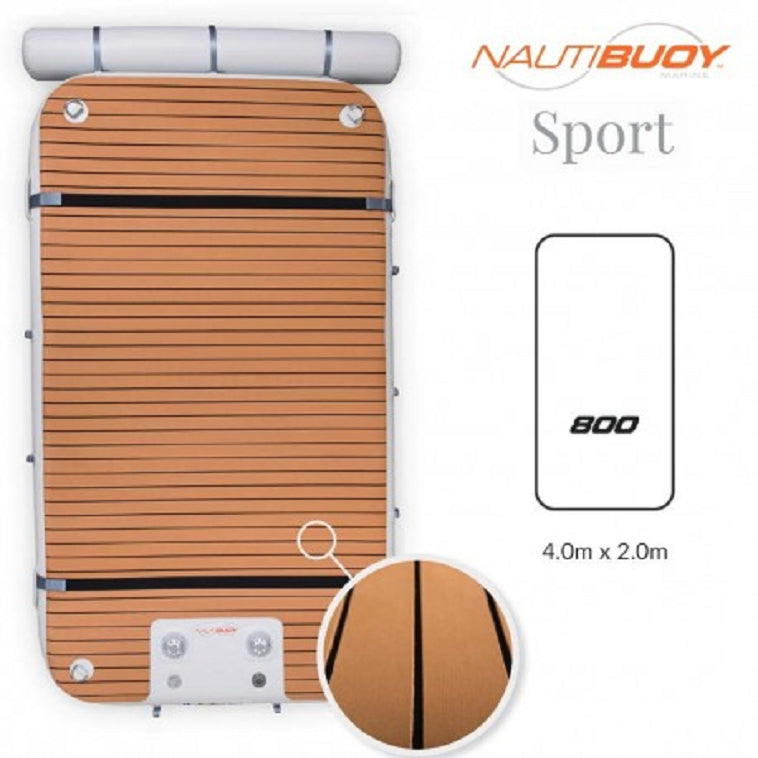 Platforms/Mats - NautiBuoy 800 Sport Teak 13'1" Platform