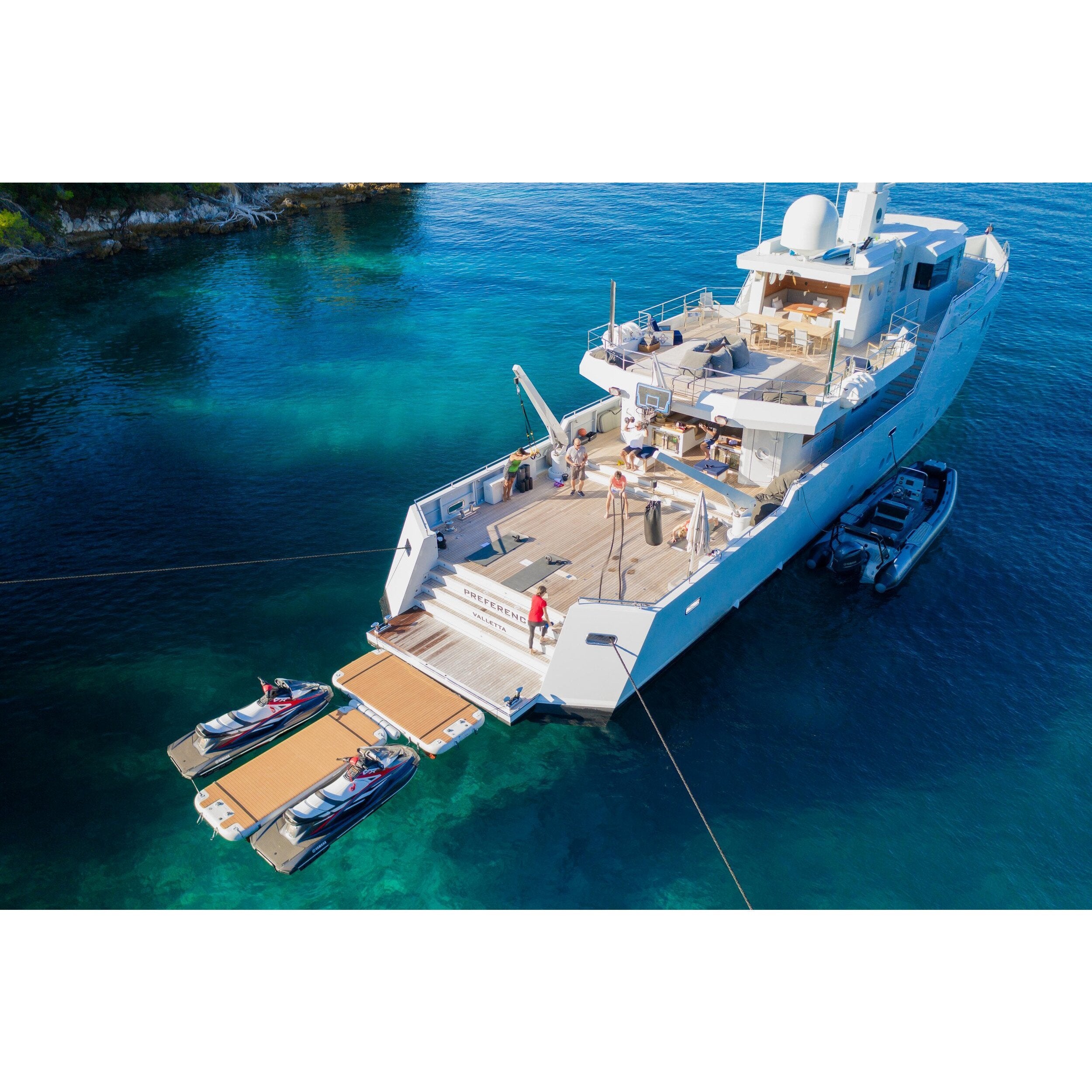 Platforms/Mats - NautiBuoy 800 Sport Teak 13'1" Platform