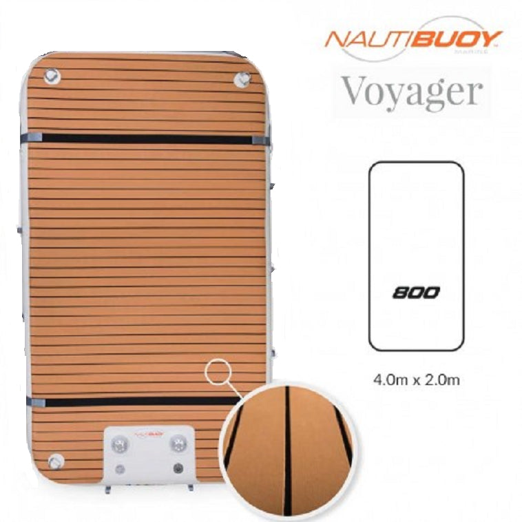 Platforms/Mats - NautiBuoy 800 Voyager Teak 13'1"  Platform