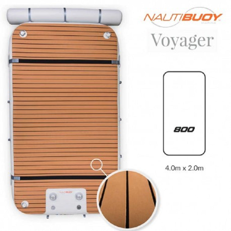 Platforms/Mats - NautiBuoy 800 Voyager Teak 13'1"  Platform