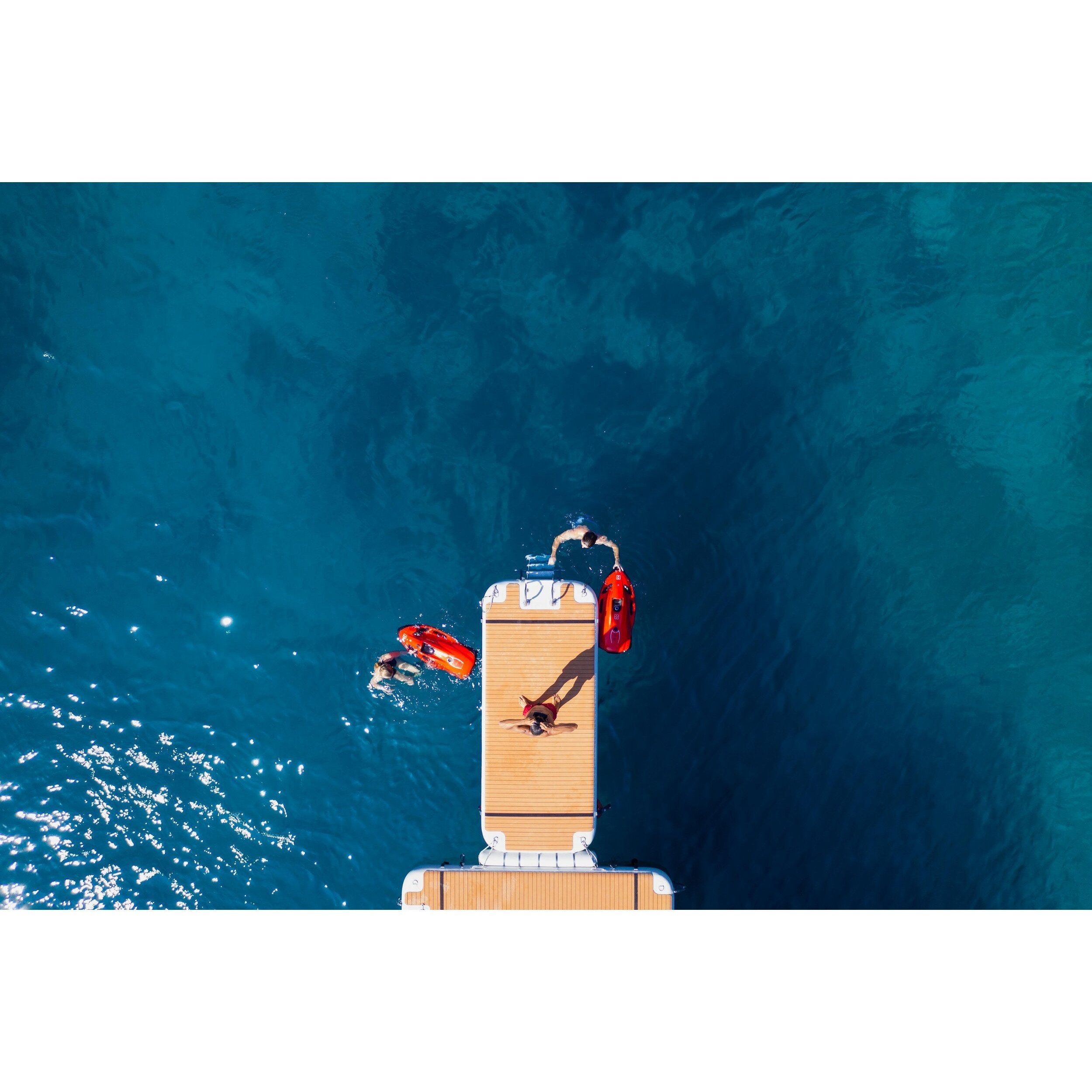 Platforms/Mats - NautiBuoy Sport Teak 375 Platform