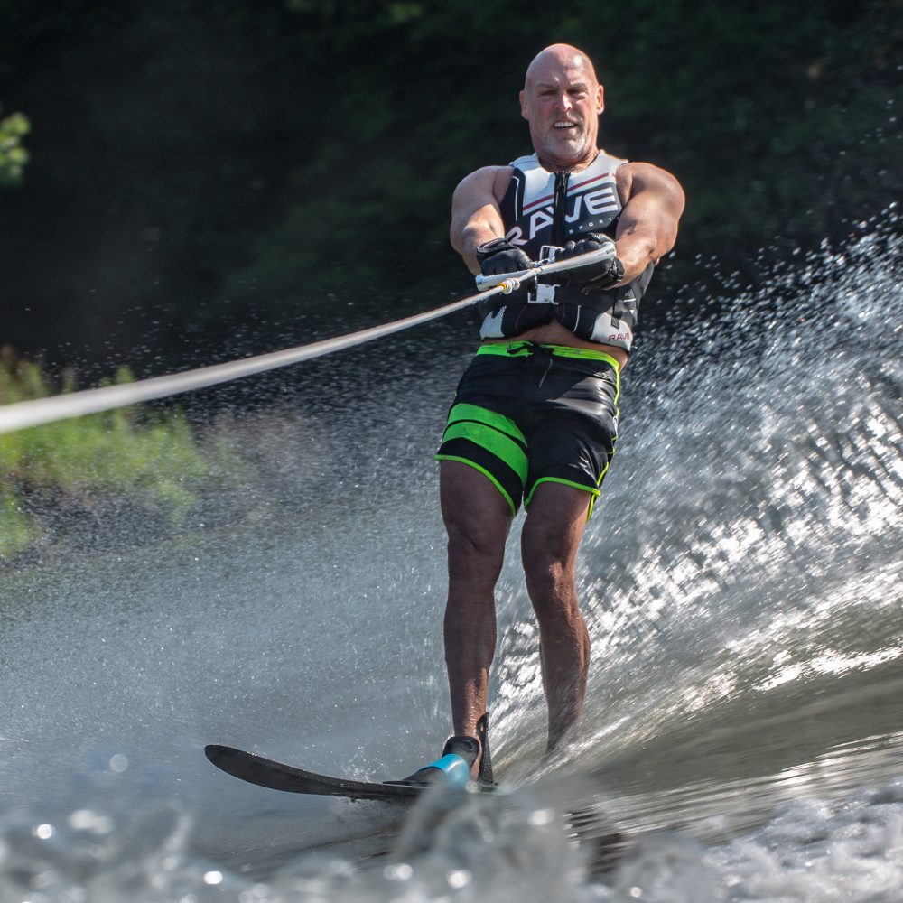 Man Skiing using Rave Adult Pure Combo Water Ski