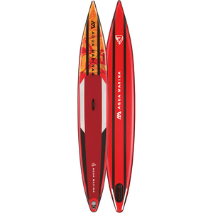Inflatable Stand Up Paddle Board - Aqua Marina Race Elite 14’0″ Inflatable Stand Up Paddle Board 2022  front and back view