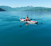 Load image into Gallery viewer, Man rowing solo on ROWONAIR AirKayak 16&#39; Inflatable Kayak