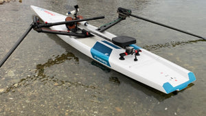 ROWONAIR RowVista Universal Rowing Unit attached on board