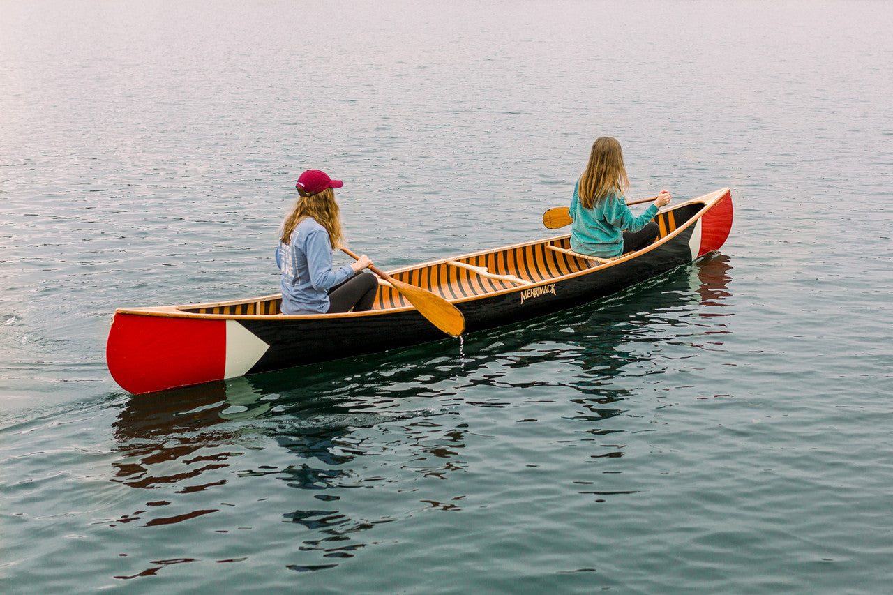 Women cruising with the Merrimack Canoes Sanborn + Merrimack Pickwick Canoe