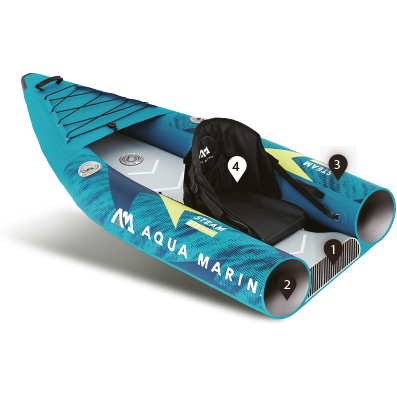 Aqua Marina Steam 2 Person Inflatable Kayak ST-412-22