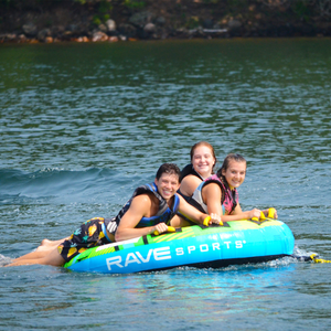Rave The Goat 3P Towable Tube with 3 people riding on it