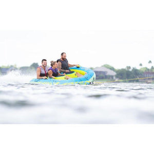 3 Persons Enjoying While Riding on The Connelly Destroyer 3 3-Person Towable Tube 67201071