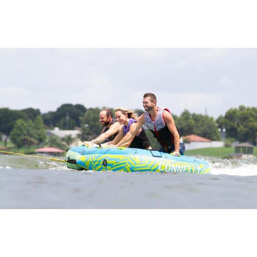 3 Persons Enjoying While Riding on The Connelly Destroyer 3 3-Person Towable Tube 67201071