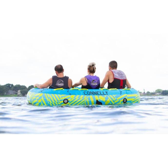 3 Persons Enjoying While Riding on The Connelly Destroyer 3 3-Person Towable Tube 67201071