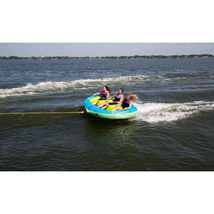 3 Persons Enjoying While Riding on The Connelly Destroyer 3 3-Person Towable Tube 67201071