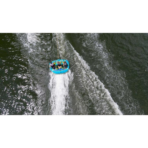 3 Persons Enjoying While Riding on The Connelly Destroyer 3 3-Person Towable Tube 67201071