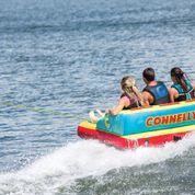 3 People Riding The Connelly Fun 3 3-Person Towable Tube 2020
