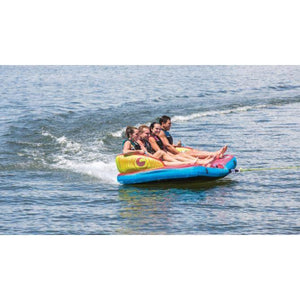 4 People Riding On The Connelly Fun 4 4-Person Towable Tube