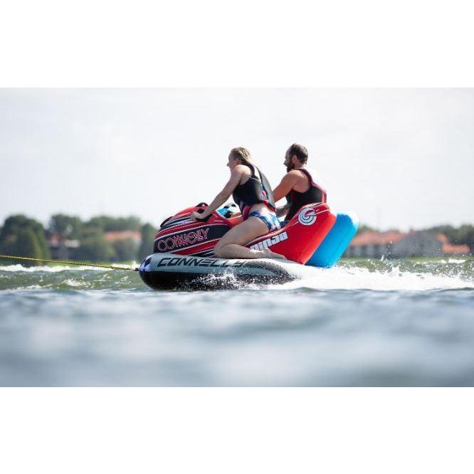 2 People Riding The Connelly Ninja 2-Person Towable Tube