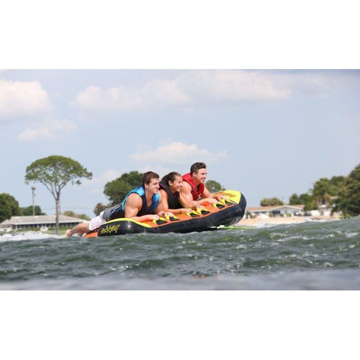 3 People Riding the Connelly Raptor 3 Person Towable Tube