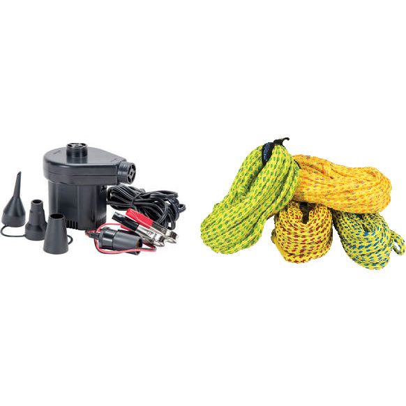 Connelly Proline 4 Rider Safety Tube Rope and Connelly 12V Tube Pump