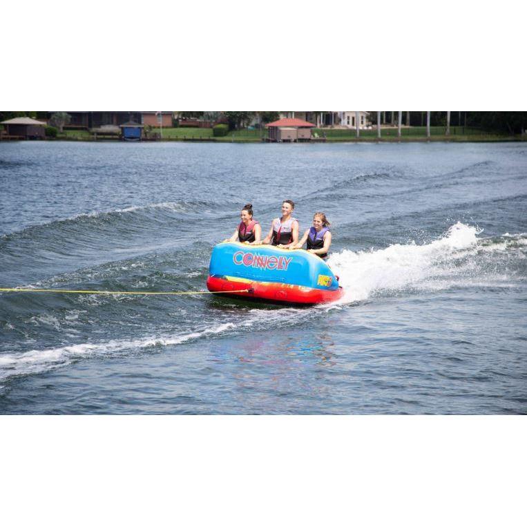 3 People Riding The Connelly Super Fun 3 3-Person Towable Tube