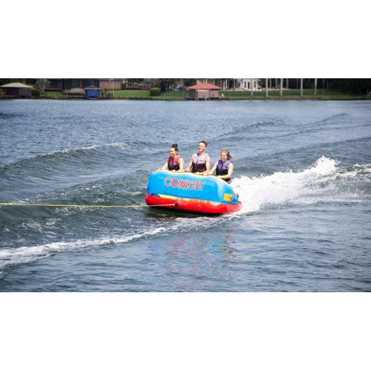 3 People Riding The Connelly Super Fun 3 3-Person Towable Tube