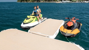 YachtBeach 4X6 Jet Ski Dock Combo 13‘x7‘x8“+13‘x7‘x8“ with Jet Skis