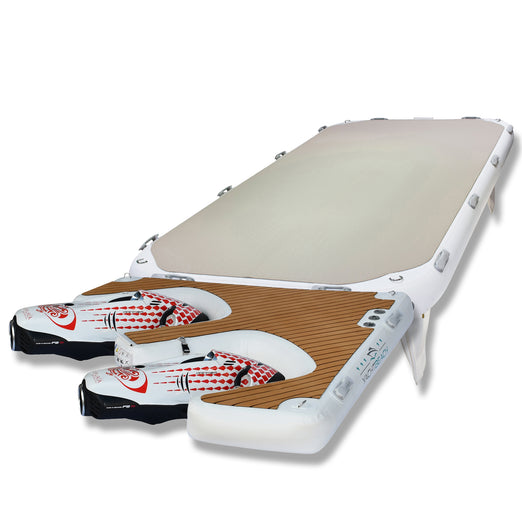 YachtBeach Multi Dock & Lounger Double 2.05 with seascooter attached to another platform