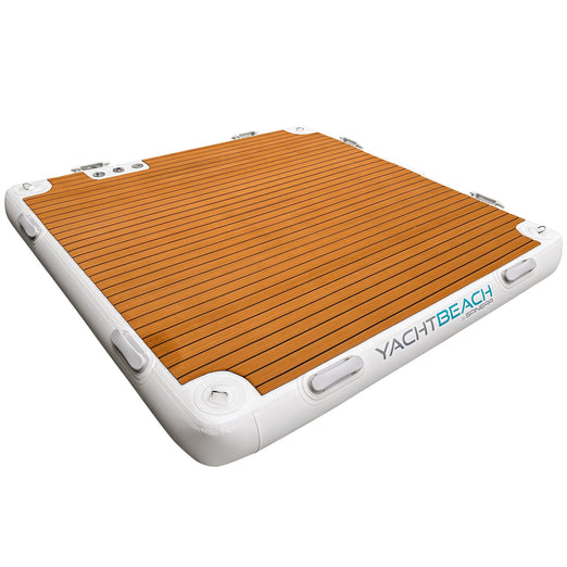 YachtBeach 2.05 Premium Teak Platform 6'7"x6'7" side top view