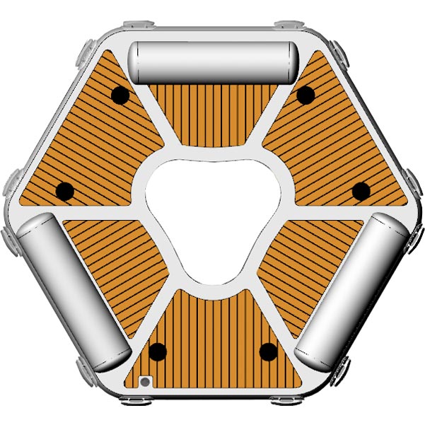 YachtBeach Relax Zone 2.50 Hex Platform  top view