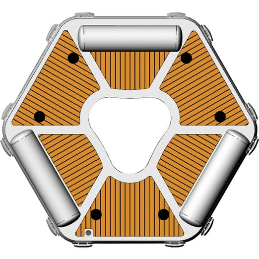 YachtBeach Relax Zone 2.50 Hex Platform  top view