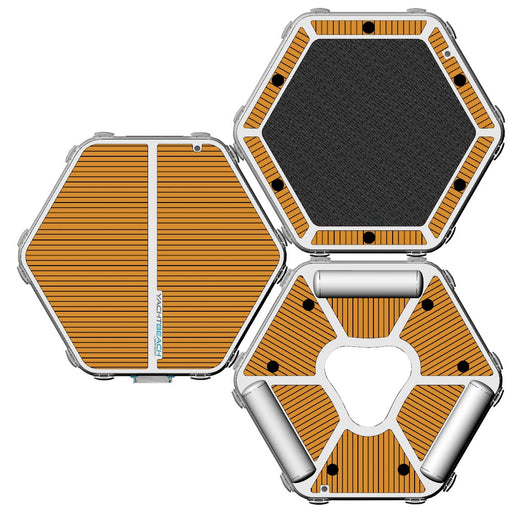 YachtBeach Relax Zone 2.50 Hex Platform top view with other hex platform