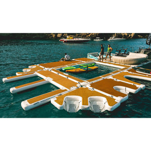 YachtBeach Jet Ski Dock Double 4.10 configured along with the other platforms