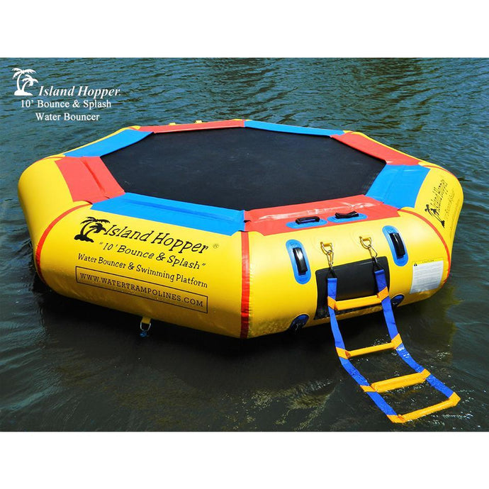 Water Bouncer - Island Hopper 10’ Bounce And Splash Padded Water Bouncer  10BNS