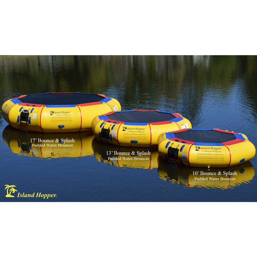 Water Bouncer - Island Hopper 10’ Bounce And Splash Padded Water Bouncer  10BNS