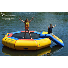 Load image into Gallery viewer, Water Bouncer - Island Hopper 10’ Bounce-N-Splash Padded Water Bouncer With Slide Attachment Water Park  10BNS-WP