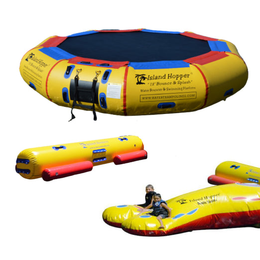 Water Bouncer - Island Hopper 13′ Bounce-N-Splash Padded Water Bouncer 13BNS
