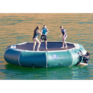 Water Bouncer - Island Hopper 17′ Bounce-N-Splash Natural Green Padded Water Bouncer 17BNS-GR