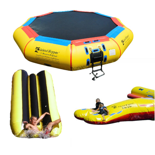 Water Bouncer - Island Hopper 17′ Bounce-N-Splash Padded Water Bouncer  17BNS